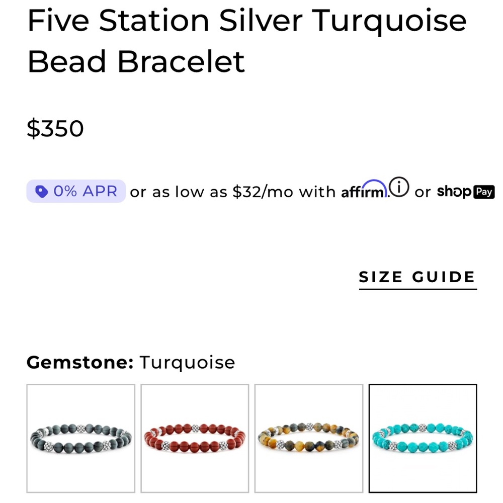 LAGOS Signature Caviar Five Station Sterling Turquoise Bead Bracelet - Picture 8 of 9
